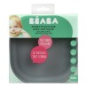 Beaba - Piatto con Ventosa - Silicone - Grigio Minerale