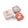 DonebyDeer - Set 3 Contenitori per Merenda - Happy Clouds - Cipria