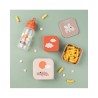 DonebyDeer - Set 3 Contenitori per Merenda - Happy Clouds - Cipria