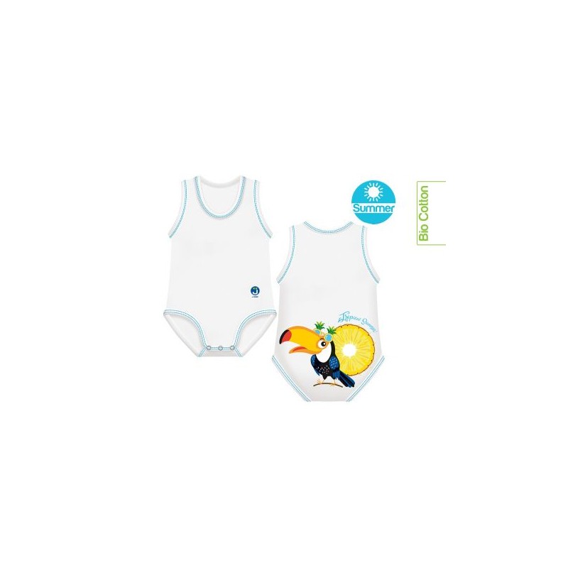 J Body 0-36 mesi - Bio Cotton Summer - Smanicato Tropical Tucano