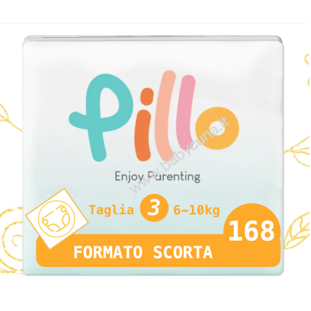 Pillo Taglia 3 - 6/10 Kg 168 Pz (6 pacchi) - Pannolini Enjoy