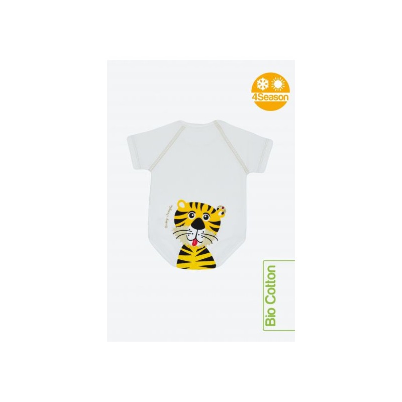 J Body 0-36 mesi - Bio Cotton 4Season - Mezza manica - Tigre