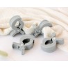 Kiokids - Set 4 Clip per Mussole - Grigio