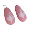 Tryco - Set Posate Forchetta e Cucchiaio - Ivy il Cigno - Rosa - Silicone e Acciaio Inox