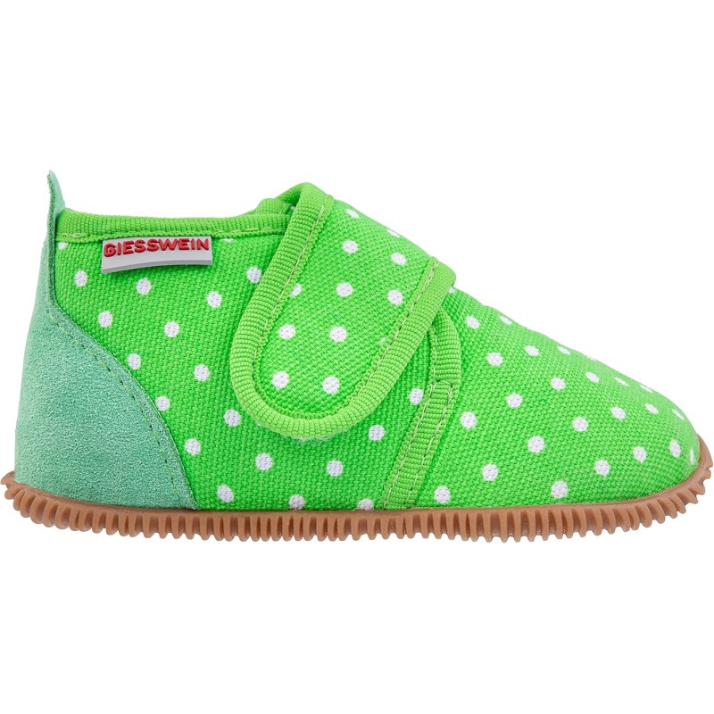 GIESSWEIN - Pantofola Slim Fit - 100% Cotone - Verde pois