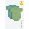 J Body 0-36 mesi - Bio Cotton 4Season - Mezza manica - 2 Pack - Brontosauro/Pino