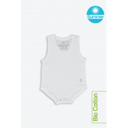 J Body 0-36 mesi - Bio Cotton Summer - Smanicato - Bianco