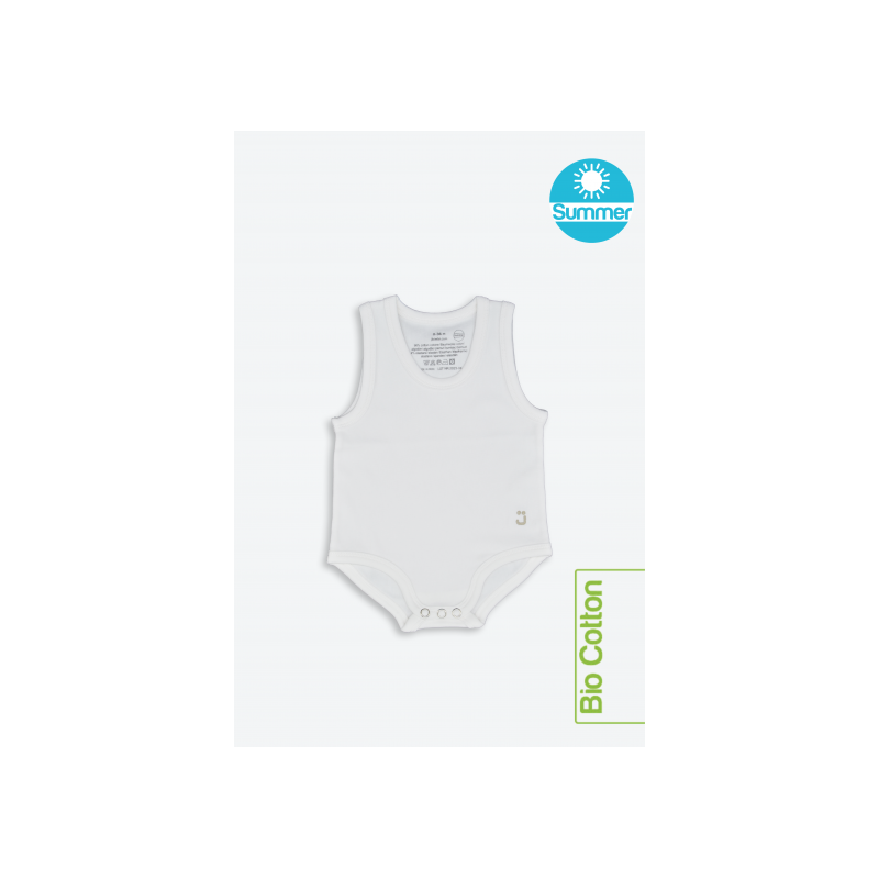 J Body 0-36 mesi - Bio Cotton Summer - Smanicato - Bianco