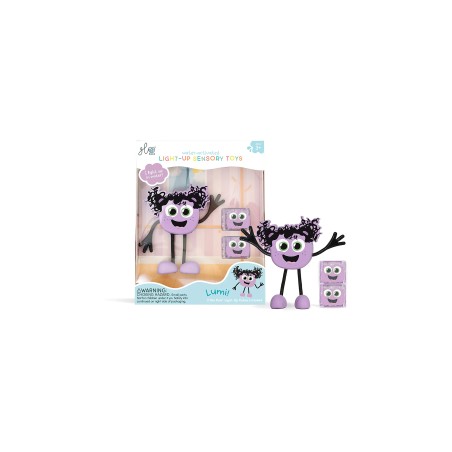 Glo Pals - Set personaggio Lumi - con 2 cubi inclusi - Viola - Adatto da 3 anni - 100% Plastica Riciclata