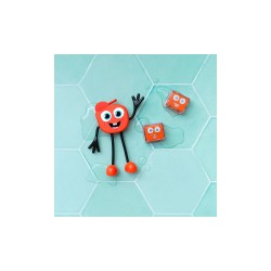 Glo Pals - Set personaggio Sammy - con 2 cubi inclusi - Rosso - Adatto da 3 anni - 100% Plastica Riciclata