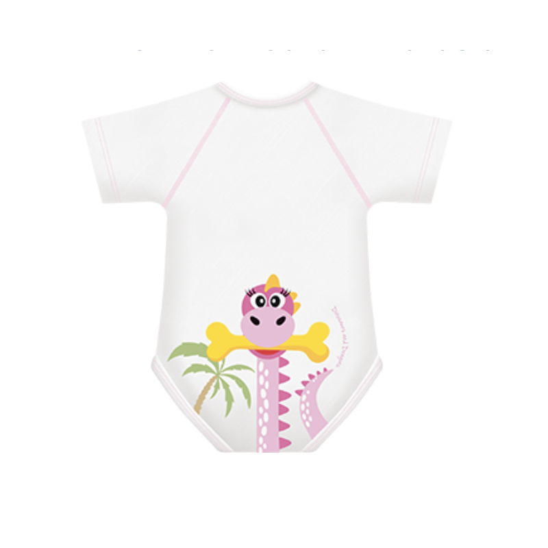 J Body 0-36 mesi - Bio Cotton 4Season - Mezza manica - Dinosauro Rosa