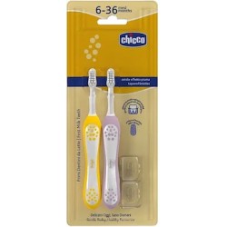 Chicco - 2 Spazzolini da denti 6-36 m