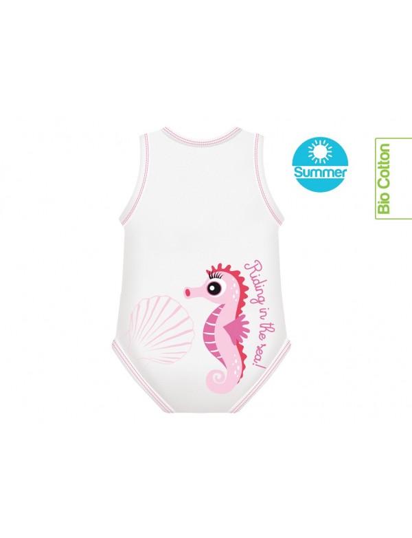 J Body - 0-36 mesi  - Bio Cotton Summer - Smanicato Cavalluccio Marino