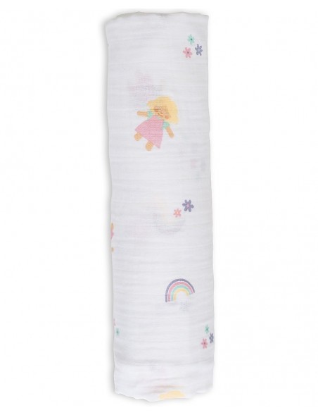 Lulujo Baby  - Copertina Swaddle 120 x 120 cm Lulu - 100% mussola di cotone