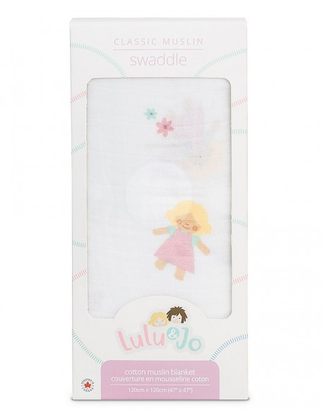 Lulujo Baby  - Copertina Swaddle 120 x 120 cm Lulu - 100% mussola di cotone