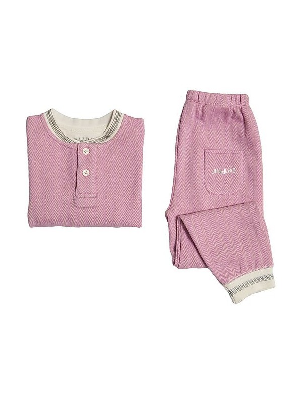 Juddlies Designs - Pigiama Bambino Cotone Bio Cottage Rosa - 2 ANNI