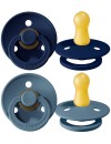 Bibs Colour - Set 2 Succhietti - 6-18M - Blu Scuro/Blu Ghiaccio