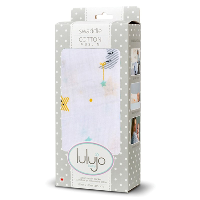 Lulujo Baby  - Copertina Swaddle 120 x 120 cm - Dreamland - 100% cotone