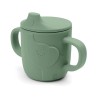 Donebydeer - Tazza Con Beccuccio e Manici Peekaboo - Verde - Silicone