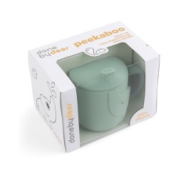 Donebydeer - Tazza Con Beccuccio e Manici Peekaboo - Verde - Silicone