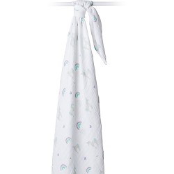 Lulujo Baby  - Copertina Swaddle 120 x 120 cm - Unicorni - 100% cotone