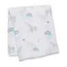 Lulujo Baby  - Copertina Swaddle 120 x 120 cm - Unicorni - 100% cotone