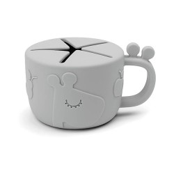 Donebydeer - Tazza Snack - Peekaboo - Raffi - Grey - Silicone