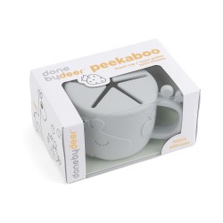 Donebydeer - Tazza Snack - Peekaboo - Raffi - Grey - Silicone