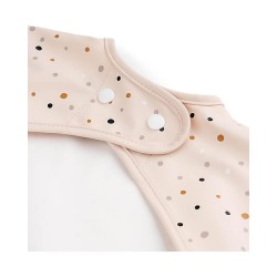 Donebydeer - Bavaglio a Maniche Lunghe Impermeabile con Tasca - Happy Dots - Cipria